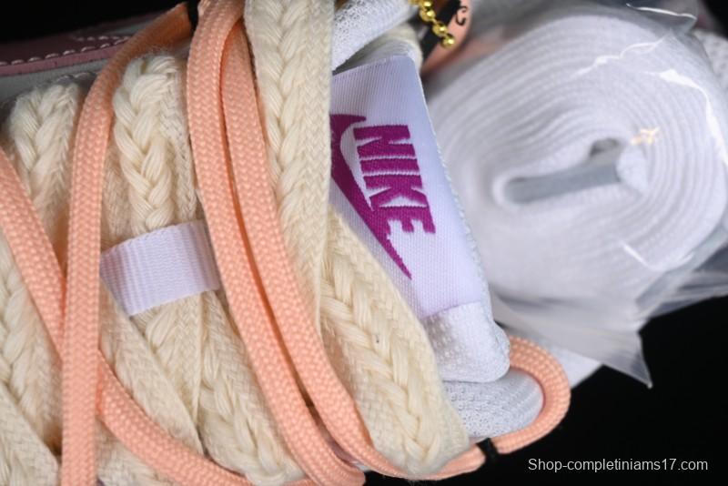 Nike Court Borough Low-Top Slip-Resistant Skate Shoes with Custom Rose Pink Hand-Painted Design - DQ5979-100