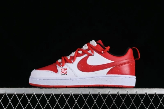 Nike Court Borough Low-Top Casual Sneakers with Dragon Emblem and Splatter Ink Vibe Style - DV5456-600