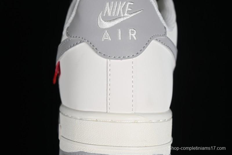 Supreme x Nike Air Force 1 '07 Low Beige Grey Casual Skate Shoes - HD1968-018