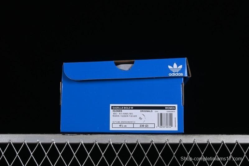 Adidas Originals Gazelle Bold IG3685 Low-Top Sneakers with Thick Sole for Casual Wear Anti-Slip and Durable - IG3685