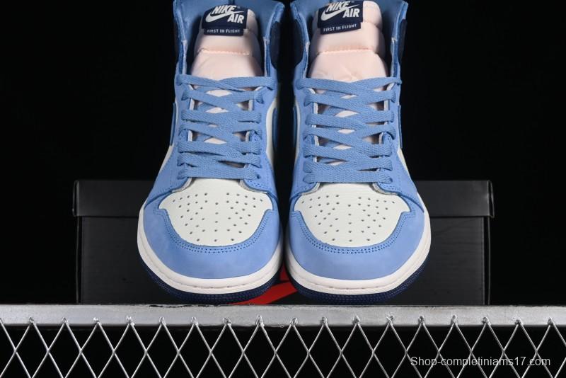 Air Jordan 1 High-Top "First in Flight" Obsidian 2.0  Basketball Shoes