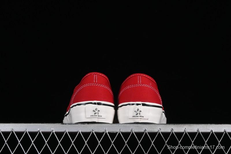 Kamiya x Vulcanize Sneaker 23AW High-End Line Mihara Yasuhiro Dissolution Red Shawn Yue Same Style Painted Letters Low-Top Canvas Shoes