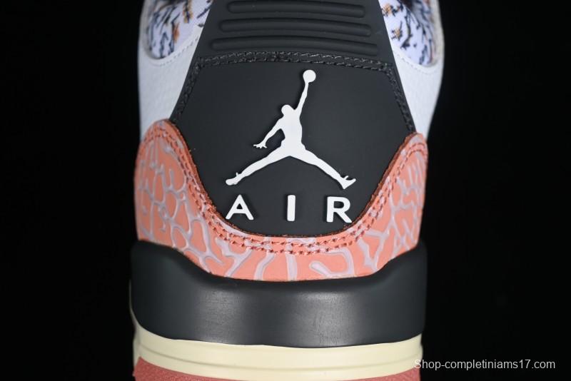 Air Jordan 3 GS "Red Stardust" AJ3 White Pink Floral