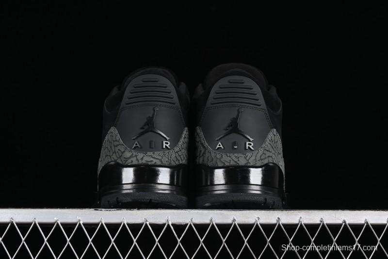 Nike Air Jordan 3 Retro Sneakers in Black with Elephant Print - CK9246-168
