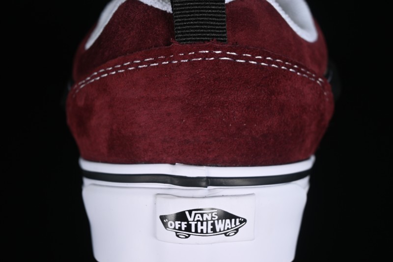 Vans Classics Knu Skool Chunky Tongue Retro Sneakers in Wine Red - VN0009QC02Y