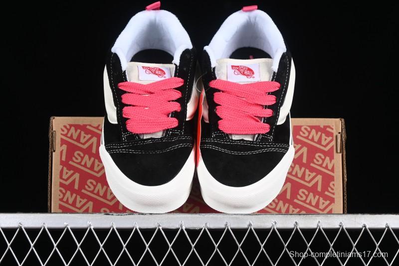 Vans Classics Knu Skool Retro Skate Shoes with Thickened Tongue and Oversized Toe - VN0009QCBLK