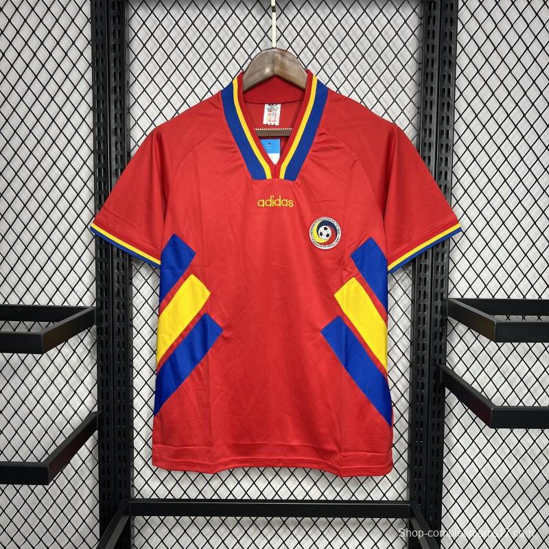 Retro 1994 Romania Away Red Jersey