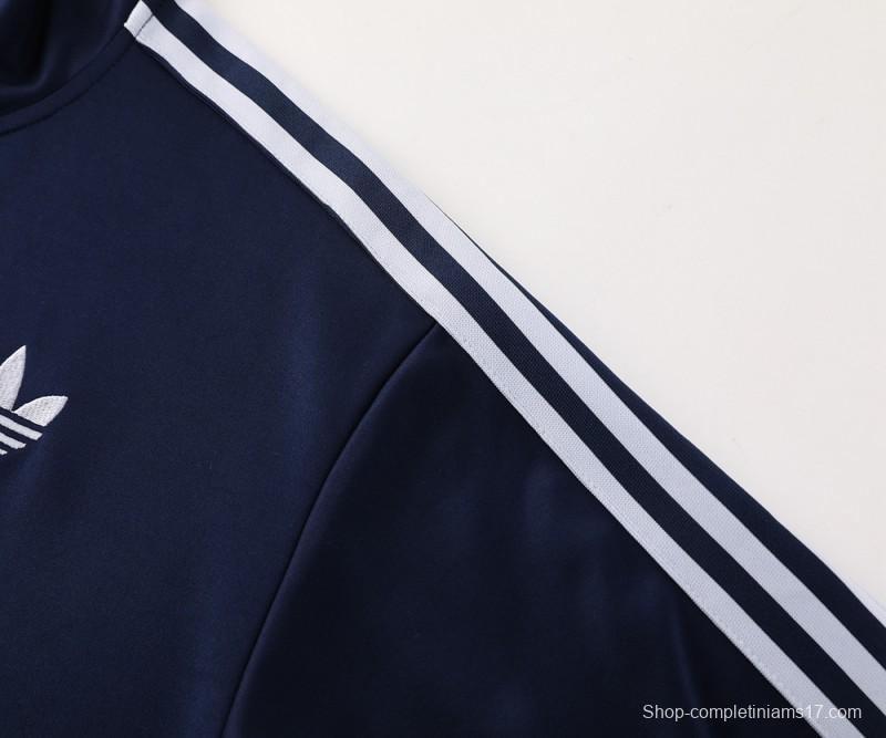 24/25 Adidas Original Navy Full Zipper Jacket +Long Pants