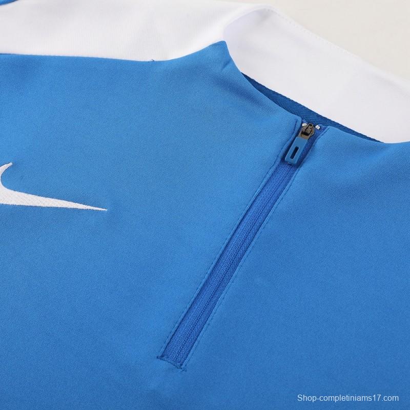 24/25 Nike Blue Half Zipper Jacket+Long Pants