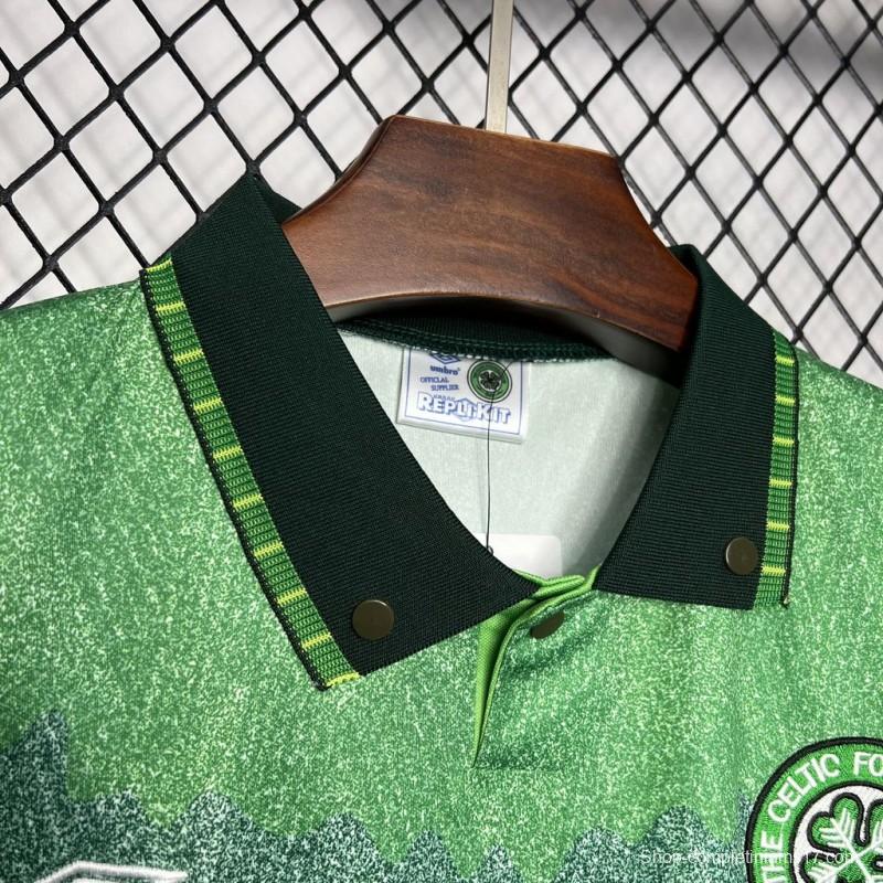 Retro 91/92 Celtic Away Green Jersey