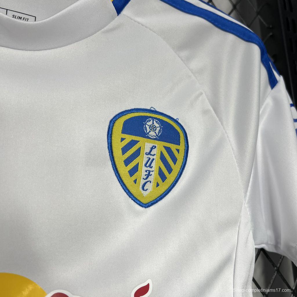 24/25 Kids Leeds United Away White Jersey