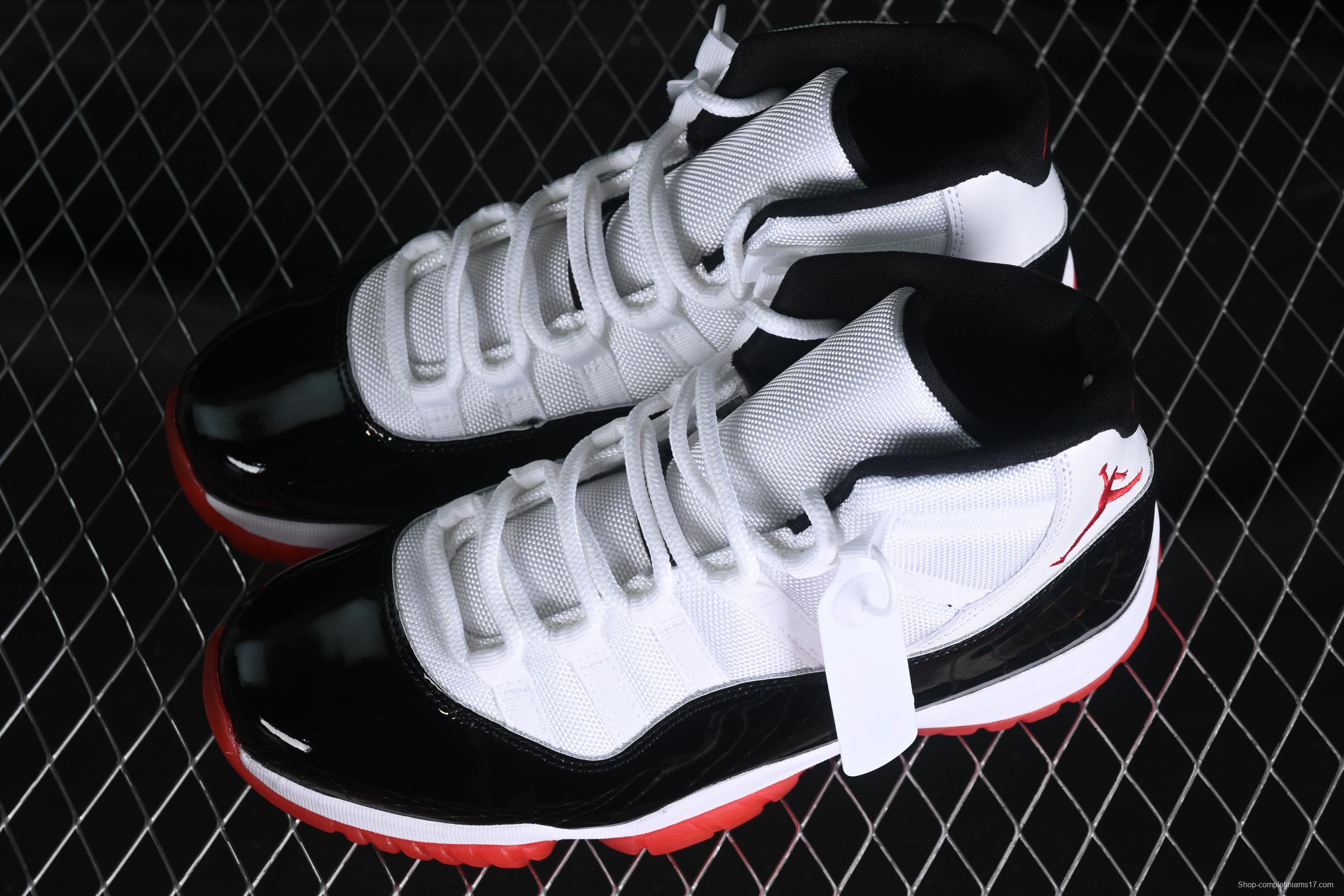 Nike Air Jordan 11 Retro Basketball Shoes with Patent Leather and Carbon Fiber Plate - CT8012-106
