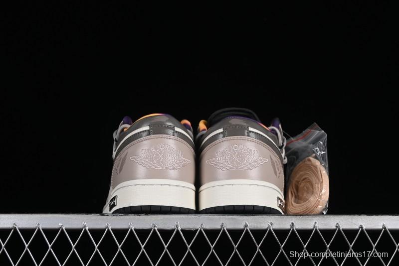 Nike Air Jordan 1 Low AJ1 Panda Prank Street Graffiti - Angel Demon Low Top Basketball Shoes - DQ8421-001