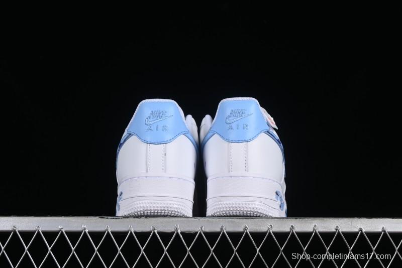 Nike Air Force 1 '07 Low Custom Chinese Style - Spring Cherry Blossom Casual Sneakers - DD8959-100