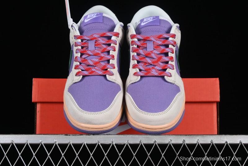 Nike SB Dunk Low Casual Skateboarding Shoes in Purple with Black Swoosh - HF5030-030