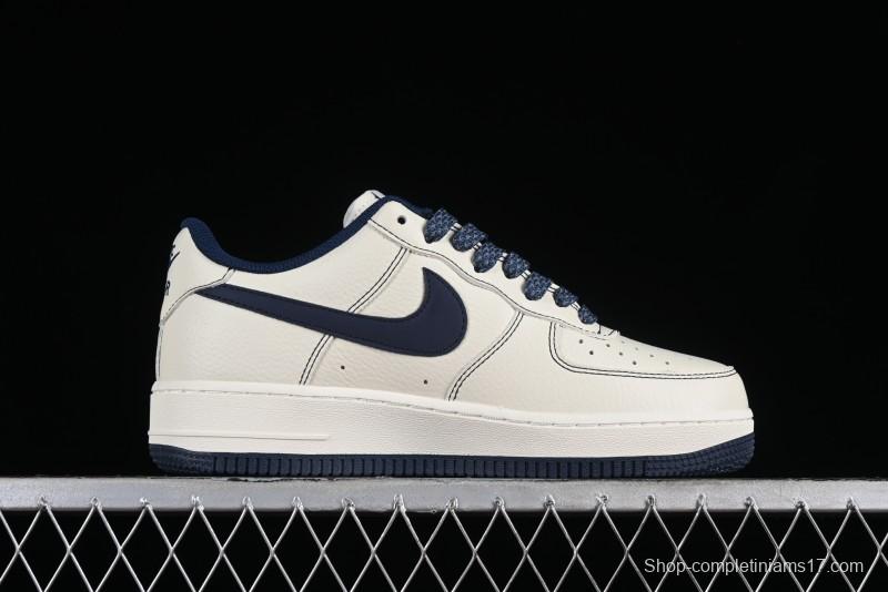 Nike Undefeated Air Force 1'07 Low Casual Sneakers in Deep Blue with Custom Leather and Reflective Details - UN2395-522