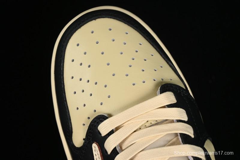 Nike Travis Scott x Air Jordan 1 Low OG AJ1 Reverse Swoosh Sneakers - DM7866-201