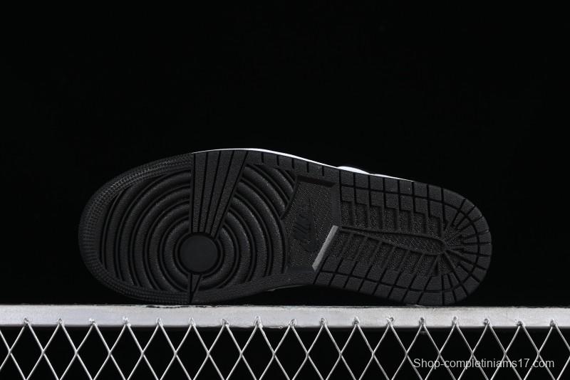 Nike Air Jordan 1 Mid AJ1 White Black Mid-Top Casual Sneakers - DQ8426-132