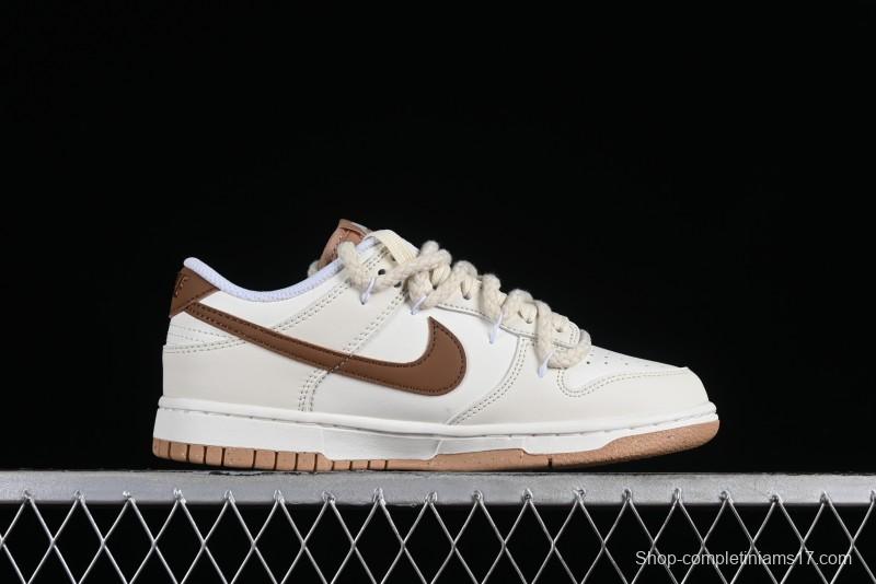 Nike Dunk Low Next Nature "Hemp" Mischievous Doll Soy Milk Bear Maillard Simple and Versatile SB Lace-Up Low-Top Casual Sneakers - DD1873-200