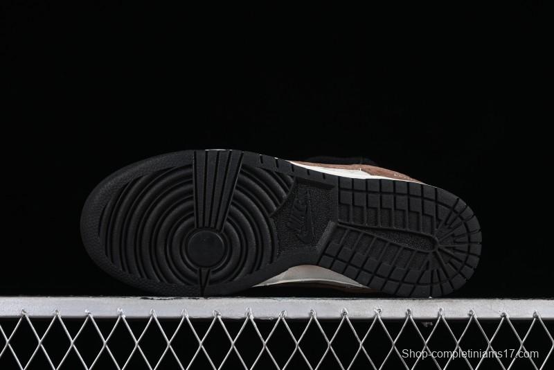 Nike SB Dunk Low LV Collaboration - Black Brown Fade Anniversary Custom Low-Top Casual Sneakers - SJ2068-233