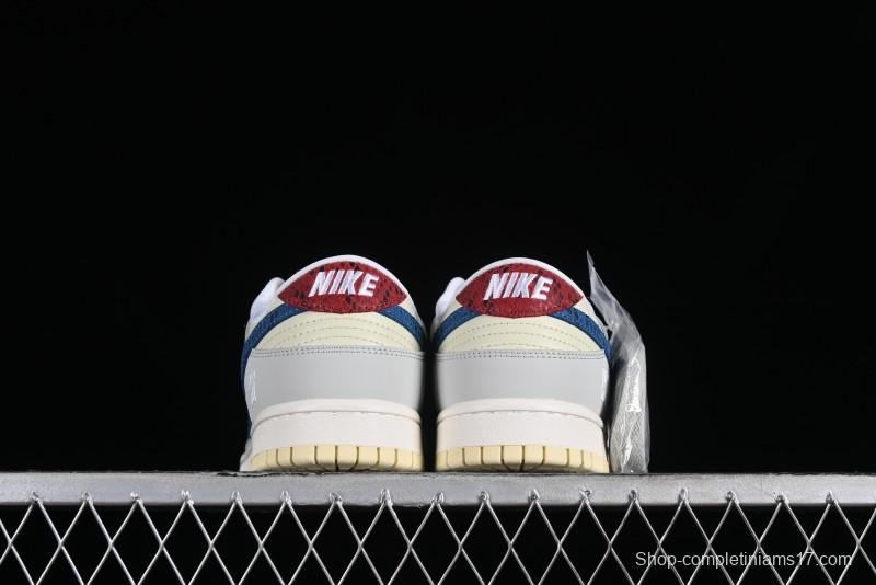 Nike SB Dunk Low UN Collaboration - Blue Dragon Scale Anniversary High-End Custom Low-Top Casual Skate Shoes - FC2025-302