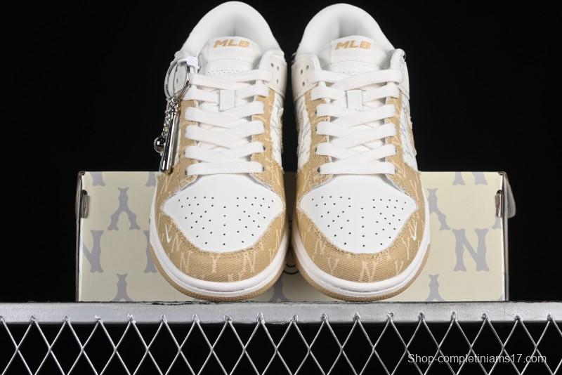 Nike SB Dunk Low MLB Collaboration - Yellow Denim Anniversary Custom Low-Top Casual Skate Shoes - DQ1098-346
