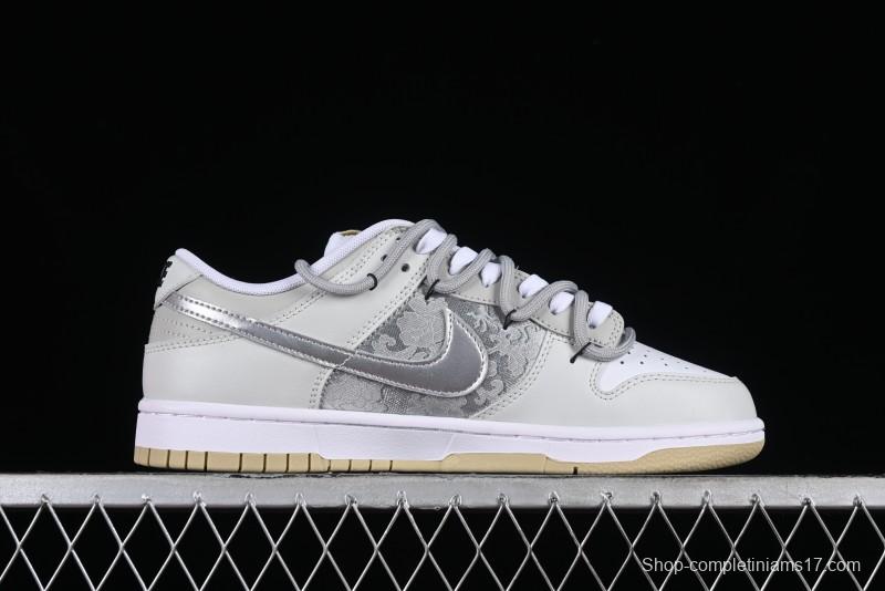 Nike Dunk Low SB Year of the Dragon Limited Edition Silk Patchwork Casual Skate Shoes - DV0833-100