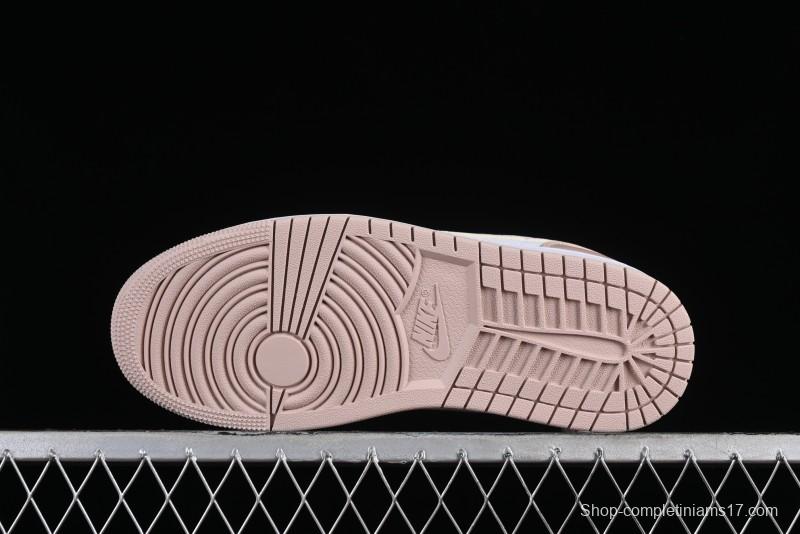 Nike Air Jordan 1 Low AJ1 White Pink Low-Top Casual Sneakers - DC0774-120