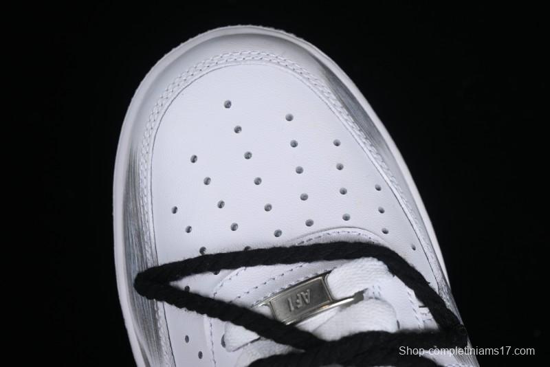 Nike Air Force 1 '07 Low Custom Anime Theme Spray Paint Swoosh Casual Sneakers - ZH0316-011