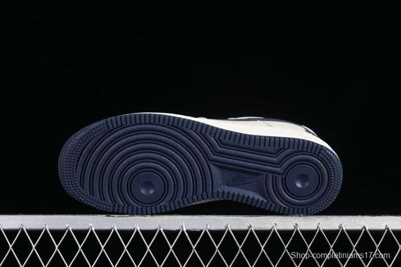 Nike Undefeated Air Force 1'07 Low Casual Sneakers in Deep Blue with Custom Leather and Reflective Details - UN2395-522