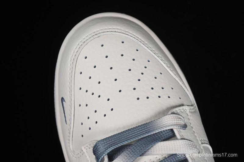 Supreme x Nike SB Dunk Low Anniversary Edition White Grey Customized Low-Top Casual Skate Shoes - BB8657-105