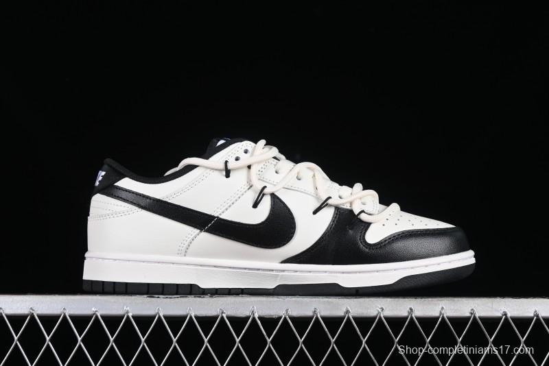 Nike Dunk Retro Saml Panda Mischief Low-Top Casual Sneakers with SB Lace and Retro Black-White Design - DD1391-100