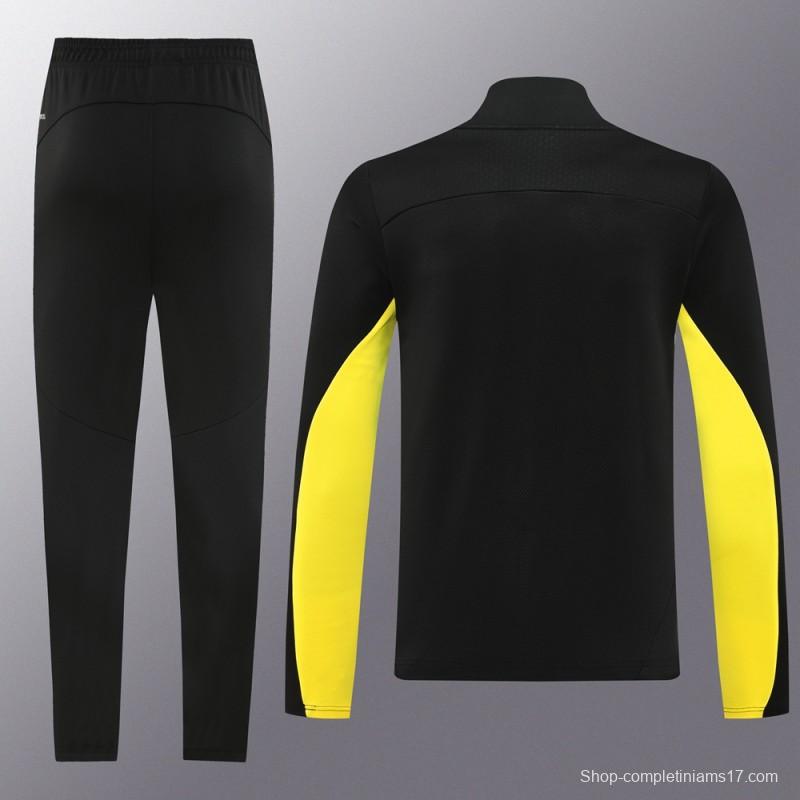 24/25 Borussia Dortmund Black/Yellow Full Zipper Jacket +Long Pants