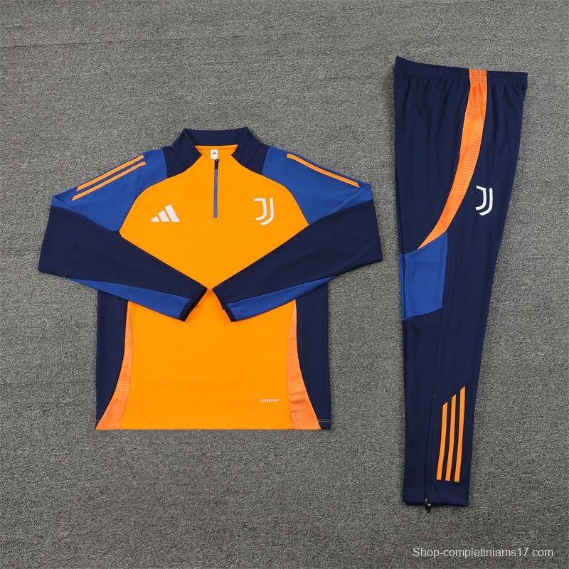 24/25 Juventus Orange Half Zipper Jacket+Long Pants