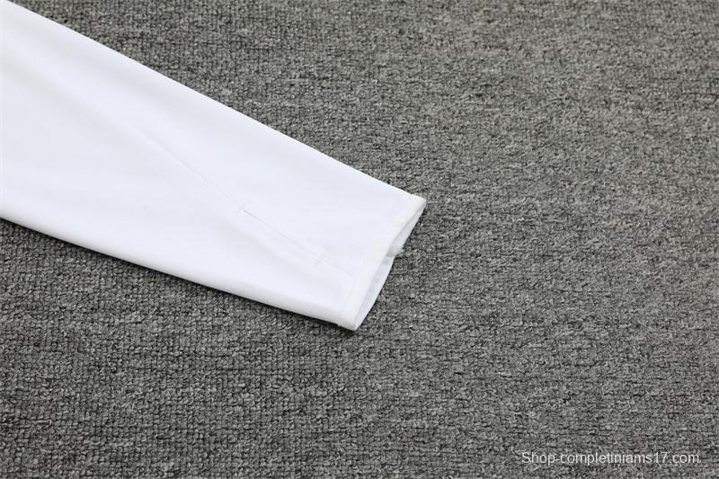 2024 Japan White Half Zipper Jacket+Long Pants