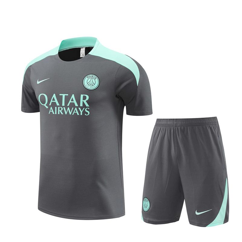 24/25 PSG Grey Short Sleeve Jersey+Shorts