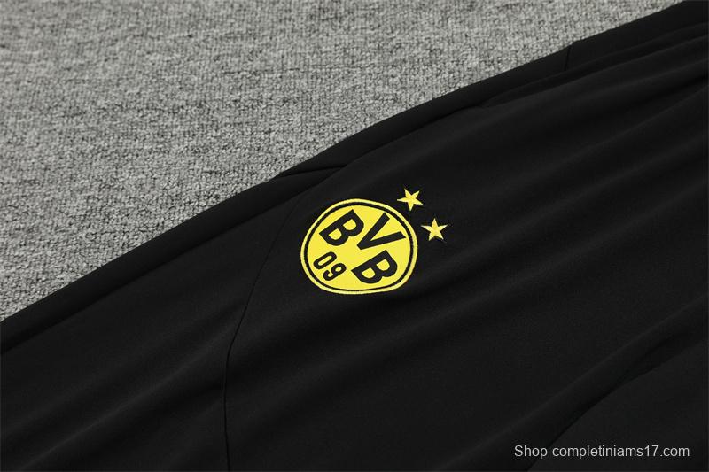 24/25 Borussia Dortmund Yellow/Black  Half Zipper Jacket+Long Pants