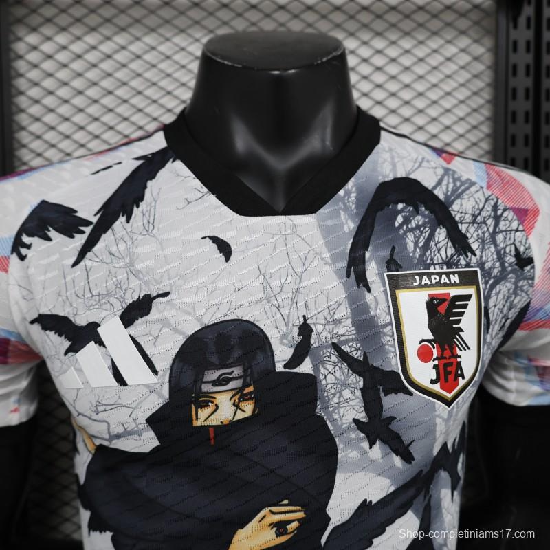 Player Version 2022 Japan Away White Jersey With Itachi Uchiha Printing Jersey