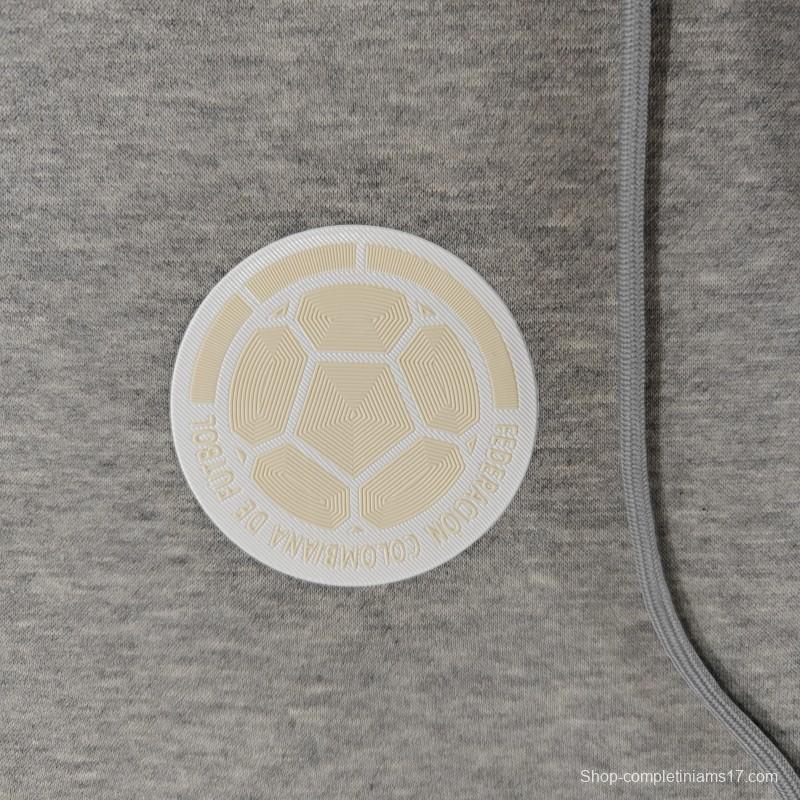 2024 Colombia 100th Black/Navy/Grey/Beige/White Hoodie With Golden Badge