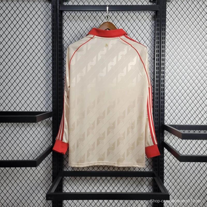 24/25 Bayern Munich Adidas Originals Cream Lifestyler Long Sleeve Jersey