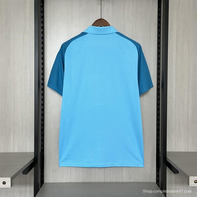 25/26 Flamengo Light Blue Polo Jersey S-XXXXL