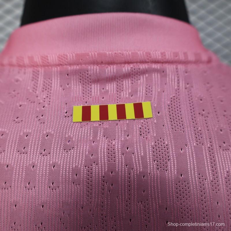 Player Version 25/26 FC Barcelona 125Th Anniversary Special Pink with Spotify Sponsor Jersey
