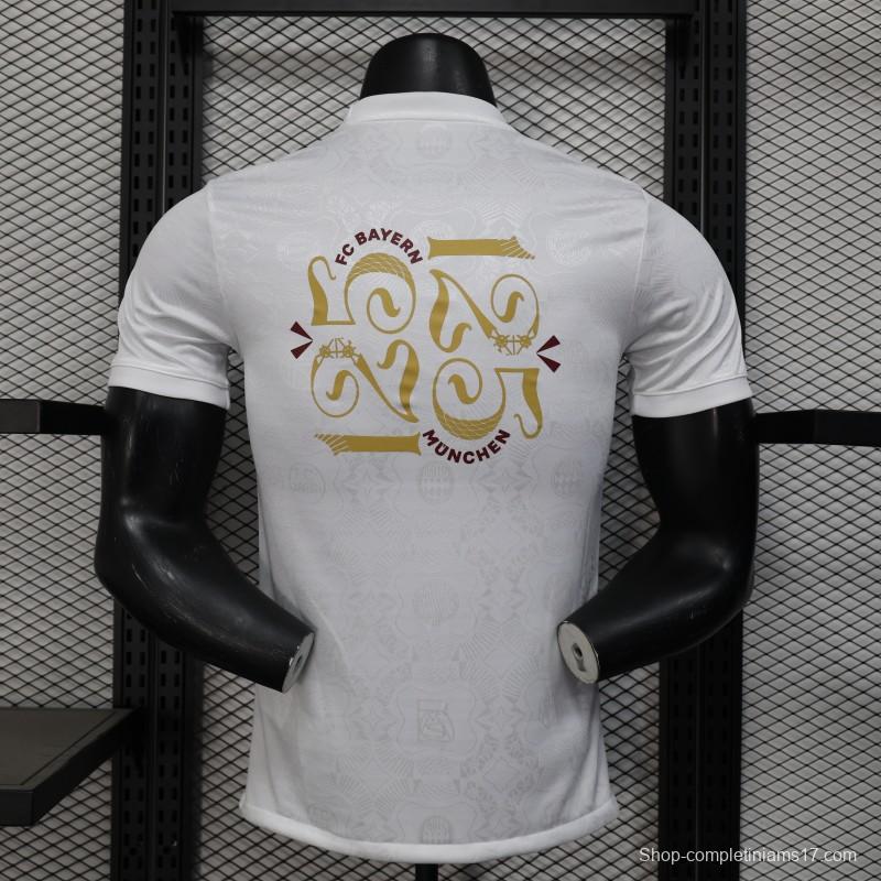 Player Version 25/26 Bayern Munich White with 125th Anniversary Emblem Jersey