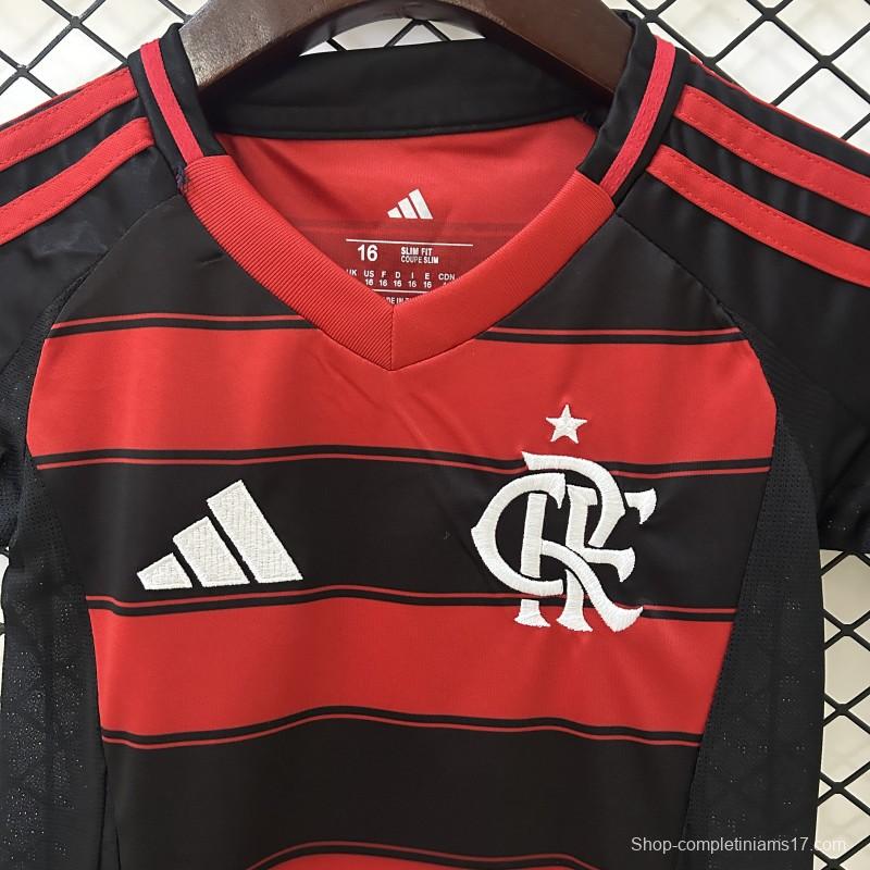 25/26 Kids Flamengo Home Size 16-28 Jersey