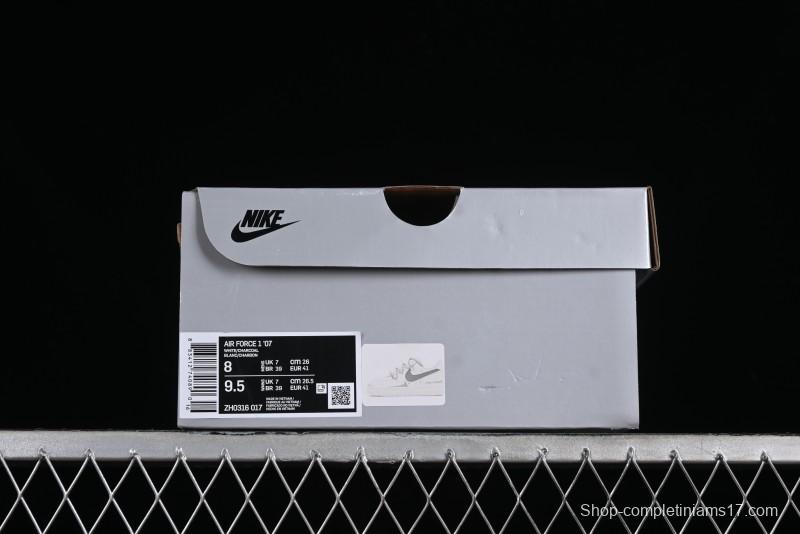 Nike Air Force 1 '07 Low Spray Paint White Grey Strap Low-Top Casual Sneakers - ZH0316-017