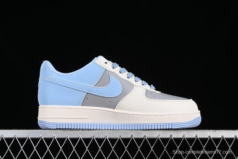 Nike Air Force 1 '07 Low Bape Collaboration - Light Grey Blue Casual Sneakers BB9599-204