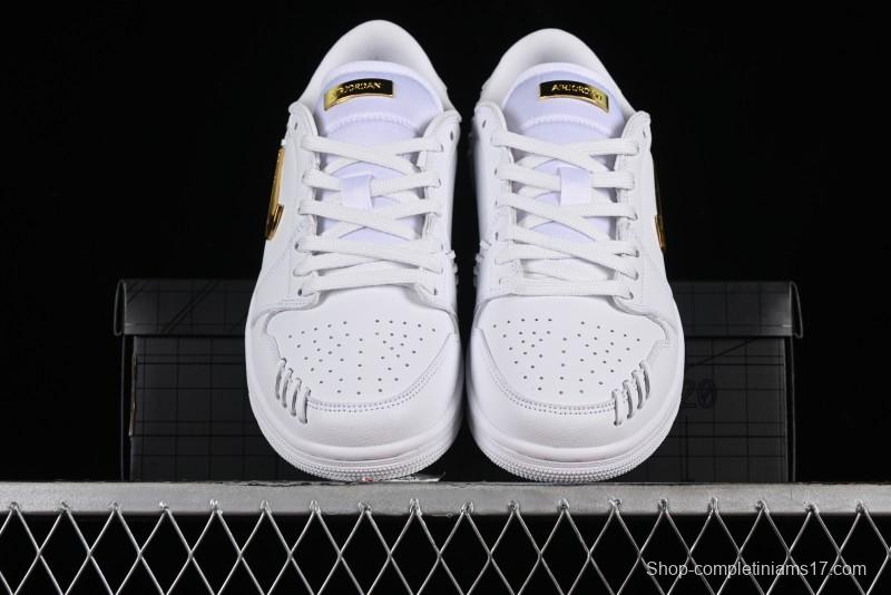 Nike Air Jordan 1 Low Method of Make Casual Sneakers in White Gold - FN5032-100