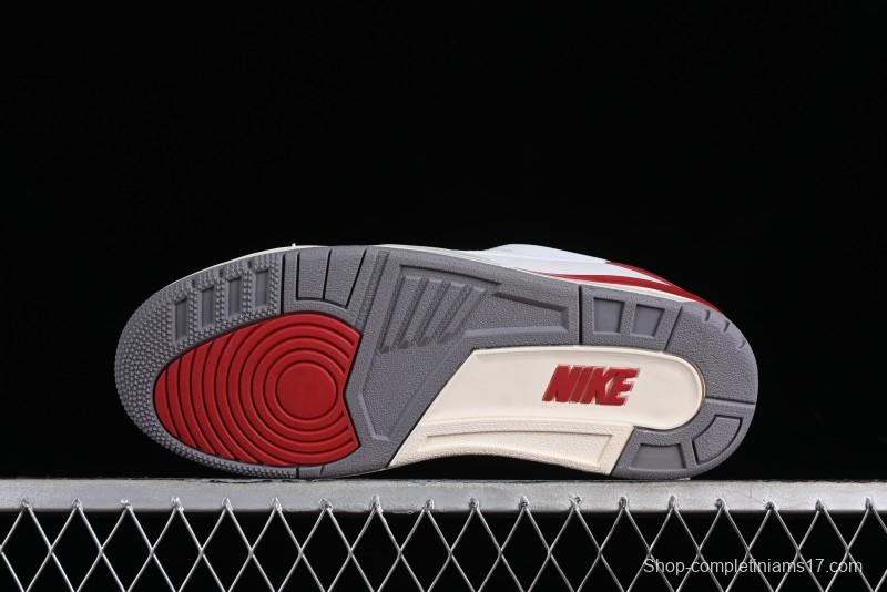 Nike Air Jordan 2/3 Retro Low Top Basketball Shoes in White/Red - FD0383-161