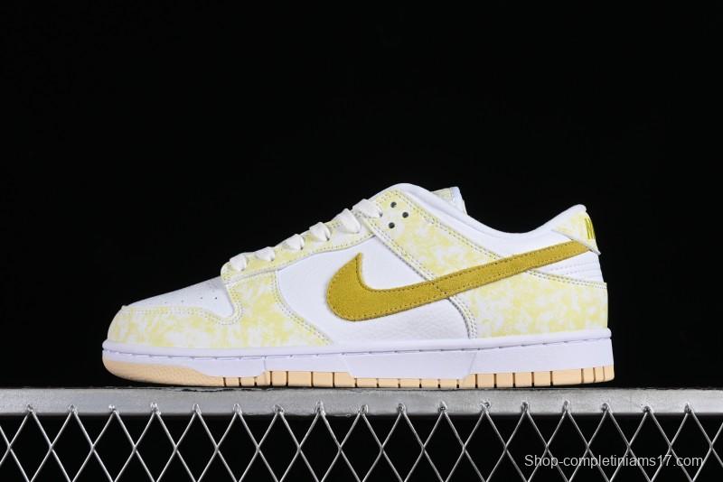 Nike SB Dunk Low Premium Yellow White SB Shattered Backboard Fashion Casual Skate Shoes - DM9467-700