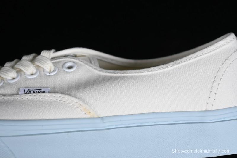 Vans Authentic White Blue Canvas Skate Shoes - VN0009PVEAK